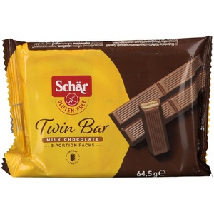 Schär, Schär Twin Bar glutenfreie, SCHÄR Twin Bar Snack mit Schoko glutenfrei (3 x 21.5g)