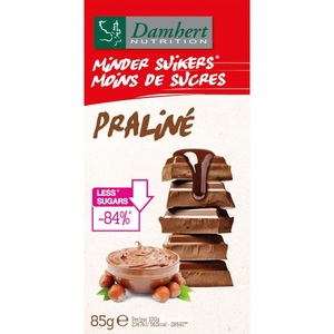 Damhert, Damhert Schokoladentafel Praline weniger Zucker, Damhert Schokoladentafel Praline weniger Zucker
