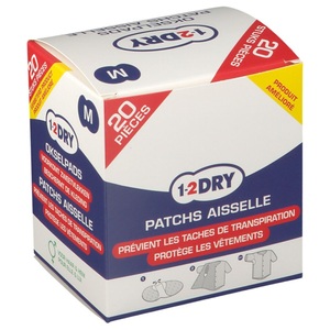 1-2DRY, 1-2DRY 1-2 DRY Achselpatchs weiß Gr. M, 1-2 DRY Achselpatchs weiß Gr. M