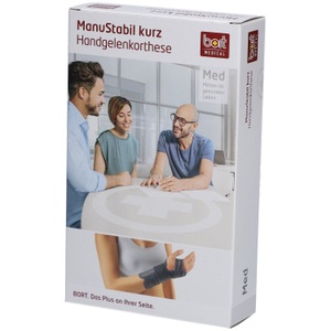 bort, bort Handgelenk kurz M re schwarz (1 Stück), Bort ManuStabil® kurz rechts Gr. M schwarz