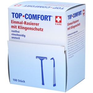 Ampri, Ampri Einmalrasier einschneidig mit Klingenschutz blau (100 Stk), Ampri Einmalrasier einschneidig mit Klingenschutz blau (100 Stk)