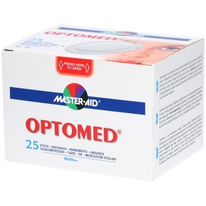 Optomed, Optomed Augenkompresse 96x66mm selbstklebend steril (25 Stück), Optomed Augenauflage ADH Sans Latex 96x66mm*