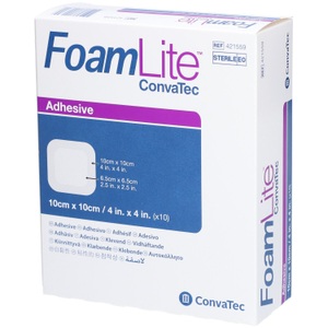 Foam Lite Convatec, Foam Lite Convatec Silikon-Schaumverband 10x10cm (10 Stück), Foam Lite Convatec Silikon-Schaum 10x10cm 10 Stk