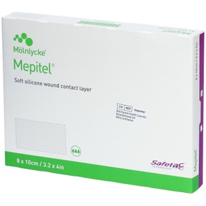 Mepitel, Mepitel Wundauflage 8x10cm Silikon (5 Stück), Mepitel Wunddistanzgitter 8x10cm (5 Stk)