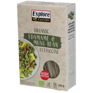 Explore Cuisine, Fettuccine Edamame & Mungbohnen bio (200g), Explore Cuisine Bio Fettuccine aus Edamame & Mungobohnen (200g)