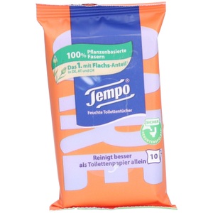 Tempo, Tempo Toilettenpapier feucht Sanft&Pflegend Travelpack (10 Stück), Tempo Feuchte Toilettentücher Sanft & Pflegend Travel Pack (10 Stk)