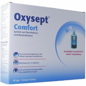 Oxysept, Oxysept Comfort Lösung + LPOP (3x300 ml), Oxysept Comfort - 3x300ml + 90 Tabletten + 120ml Lens Plus