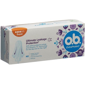 o.b., o.b. Tampons ExtraProtect Super (16 Stk), o.b. Tampons ExtraProtect Super 16 Stück