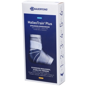 MalleoTrain, MalleoTrain Plus Aktivbandage Grösse 2 links titan (1 Stück), Bauerfeind® Malleotrain® Plus Aktive Sprunggelenkbandage Gr. 2 links Titan