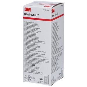 3m, 3M 6x75mm weiss verstärkt (50x3 Stück), 3M Steri-Strip? Steriles selbstklebendes Hautnahtmaterial 6 x 75 mm Weiß