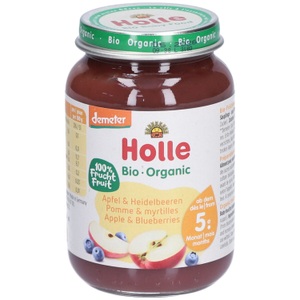 Holle, Holle Apfel und Heidelbeeren (190 g), Holle Bio Apfel & Heidelbeeren (190g)