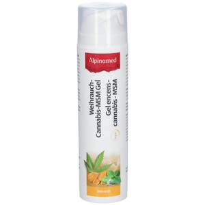 Alpinamed, Weihrauch Cannabis MSM Gel, Aktiv-Gel für Einreibungen und Massagen von Muskeln und Gelenken