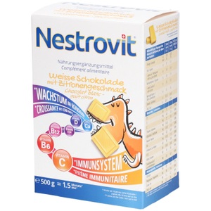 Nestlé Suisse SA, NESTROVIT Weisse Schokolade 500 g, Nestrovit Weiße Schokolade mit Zitronengeschmack (500g)