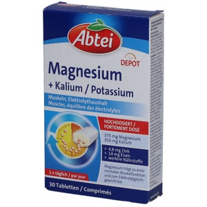 Interdelta SA, Abtei Magnesium + Kalium Depot Tabletten 30 Stück, Abtei Magnesium + Kalium Depot (30 Stk)