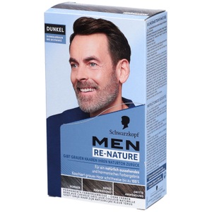 RENATURE, Re-pigmentierung Männer Dunkel Unisex Dunkelbraun bis Schwarz 150 ml, Schwarzkopf Men Perfect Re-Nature Dunkel (150ml)