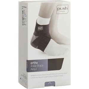 Push, push Fussgelenkband 34-40cm recht grau (1 Stück), Push Ortho Aequi Knöchelorthese 34-40 cm rechts grau