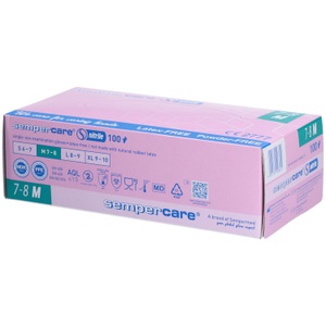 Sempercare, Sempercare Handschuhe Nitril M puderfrei unsteril (100 Stück), Sempercare Nitril Handschuhe, Grösse M, blau, puderfrei (100 Stk)