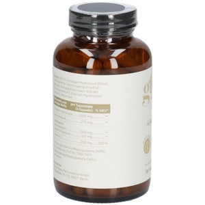 Glow25, Glow25® Kollagen Kapseln hochdosiert [180 Kapseln] mit Hyaluronsäure und Vitamin C