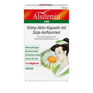 Alsifemin, Alsifemin® 100 Klima-Aktiv-Kapseln mit Soja-Isoflavonen, Alsifemin® 100 Klima-Aktiv-Kapseln mit Soja-Isoflavonen