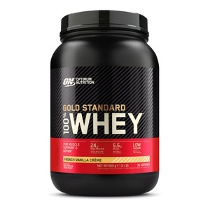 Optimum Nutrition, Optimum Nutrition - 100% Whey Gold Standard French Vanille Crème 2lb - 900 g, Optimum Nutrition 100% Whey Gold Standard French Vanilla Crème