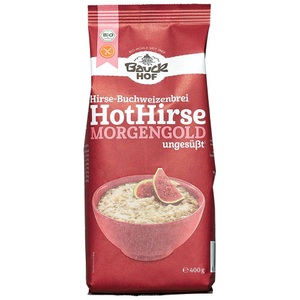 Bauckhof, Bauckhof Bio Hot Hirse, Morgengold, Bauck Mühle Bio Hot Hirse YogiFit Porridge (400g)