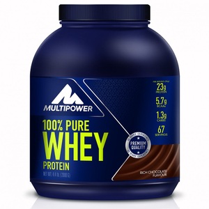 Multipower, Multipower 100% Pure Whey Protein Rich Chocolate Dose (2000 g), 100% Pure Whey Protein - 2000g - Chocolate
