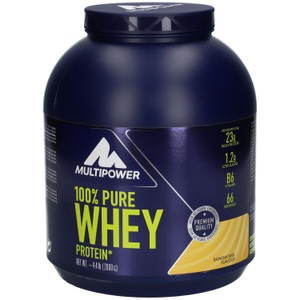 Multipower, Multipower 100% Pure Whey Protein Banana Mango Dose (2000 g), 100% Pure Whey Protein - 2000g - Banana-Milk