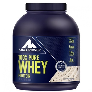 Multipower, Multipower 100% Pure Whey Protein Cookies & Cream Dose (2000 g), 100% Pure Whey Protein - 2000g - Cookies Cream