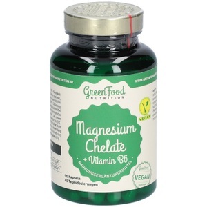 GreenFood Nutrition, GreenFood Nutrition Magnesium Chelate + Vitamin B6, GreenFood Nutrition Magnesium Chelate + Vitamin B6