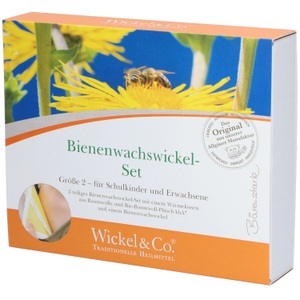 Wickel & Co., BIENENWACHS Set mit Wärmekissen Grösse 2 - 16 x 22cm, Bienenwachswickel-Set