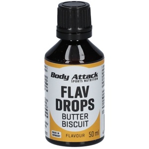 Body Attack, Body Attack Sports Nutrition GmbH & Co. KG Body Attack Flav Drops Butter Biscuit, Flav Drops - 50ml - Butter Biscuit