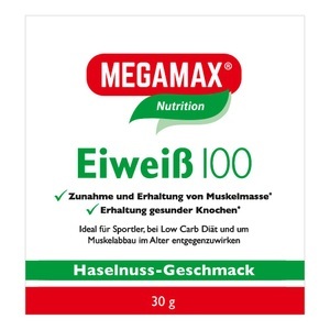 MEGAMAX, MEGAMAX® Nutrition Eiweiß 100 Haselnuss-Geschmack, MEGAMAX® Nutrition Eiweiß 100 Haselnuss-Geschmack