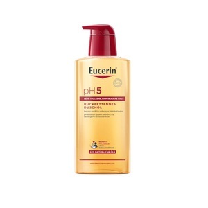Eucerin, Eucerin Reinigung Eucerin Reinigung pH5 Duschöl mit Pumpe Empfindliche Haut Duschgel 400.0 milliliter, Eucerin pH5 Duschöl ? Rückfettende Reinigung für trockene, strapazierte Haut mit natürlichen Pflegeölen