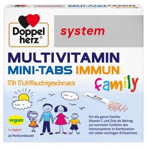 Queisser Pharma GmbH & Co. KG, Doppelherz® system MULTIVITAMIN MINI-TABS Family mit Multivitamingeschmack, Doppelherz® system MULTIVITAMIN MINI-TABS Family mit Multivitamingeschmack