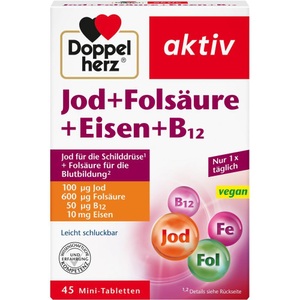 Doppelherz, Doppelherz Jod + Folsäure + Eisen + B12, Doppelherz Jod + Folsäure + Eisen + B12