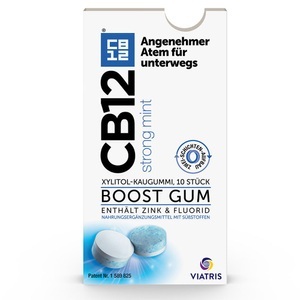 CB12, Cb12 Boost Strong Mint Kaugummi: Zuckerfreie Mundpflege-Kaugummis gegen Mundgeruch,, Cb12 Boost Strong Mint Kaugummi: Zuckerfreie Mundpflege-Kaugummis gegen Mundgeruch,