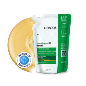 Vichy, Dercos Anti-schuppen Shampoo Nachfüllpack Unisex 500 ml, VICHY Dercos Anti-Schuppen DS Shampoo trockenes Haar Refill (500ml)