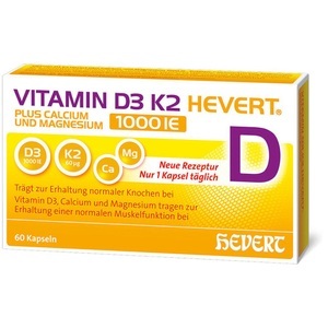 Hevert Arzneimittel GmbH & Co. KG, Vitamin D3 K2 Hevert plus Calcium und Magnesium 1000 IE, Vitamin D3 K2 Hevert plus Calcium und Magnesium 1000 IE