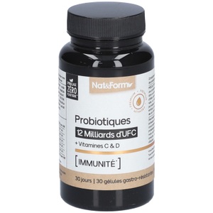 ATLANTIC NATURE, Nat&Form Probiotika 12 Milliarden KBE + Vitamin C & D, Nat&Form Probiotika 12 Milliarden KBE + Vitamin C & D