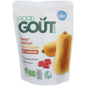 BBB, GOOD GOÛT Babybrei Butternut-Kürbis Lammsteak, 