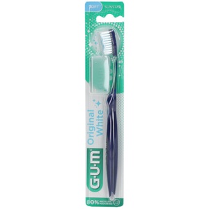 GUM, GUM SUNSTAR Original White Zahnbürste compact soft (1 Stück), Gum® Original White Weiche Kompaktzahnbürste