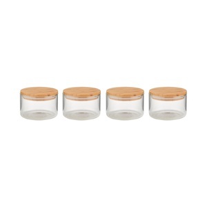 Butlers, WOODLOCK 4x Vorratsglas 550ml, 