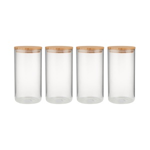 Butlers, WOODLOCK 4x Vorratsglas 2300ml, 