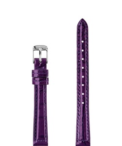 Jowissa, Jowissa Leder Uhrband Glanz Kroko E3.1474.S Violett / Silber, Leder Uhrband Glanz E3.1474.S