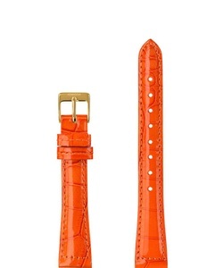 Jowissa, Jowissa Leder Uhrband Glanz Kroko E3.1469.M Orange / Gold, Leder Uhrband Glanz E3.1469.M