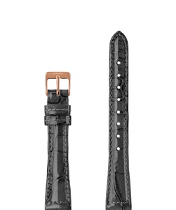 Jowissa, Jowissa Leder Uhrband Glanz Kroko E3.1487.M Grau / Rosa, Leder Uhrband Glanz E3.1487.M