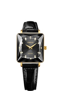 Jowissa, Jowissa Facet Princess Schweizer Damenuhr J8.060.M Schwarz / Gold, Facet Princess Schweizer Damenuhr J8.060.M