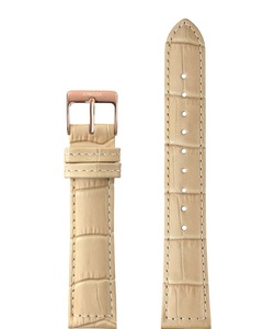 Jowissa, Jowissa Mattes Alligator Leder Uhrband E3.1159 Braun / Rosa, Mattes Alligator Leder Uhrband E3.1159