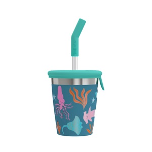 Kids Straw Cup Blue World