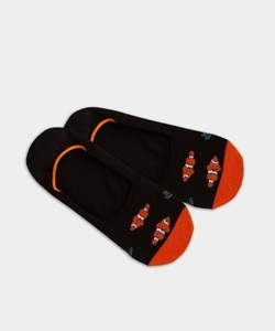 DillySocks, Hidden Underground - Füsslinge mit Fisch-Muster in schwarz - DillySocks, - Füsslinge in Schwarz mit Tier Motiv/Muster